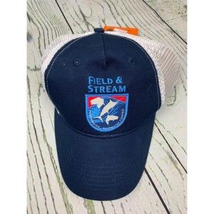 Mens Trucker Hat Navy One Size Mesh Blue